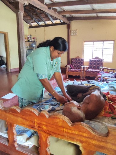 Doctor consultation at rural home