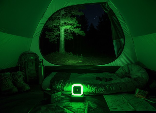Green Square LED Night Lamp